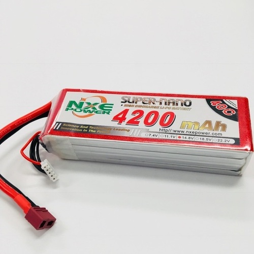 NXE 14.8V 4200Mah 40C Soft Case With Deans Plug - 4200SC404SDEAN