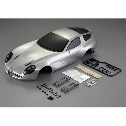 Killerbody 1/10 Alfa Romeo TZ3 Corsa Silver Painted Body Shell w/ Accessories
