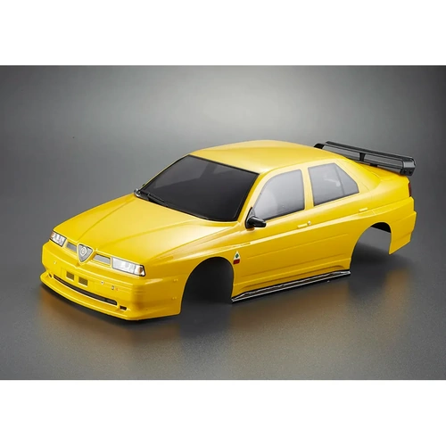 Killerbody 1/10 Alfa Romeo 155 GTA Yellow Painted Body Shell w/ Light Bucket Assembly