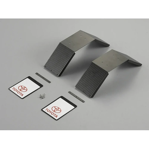 Killerbody 1/10 Black Stainless Steel Rear Fenders ( Fits 3.35" Tyres) w/ Black Rubber Mud Flaps