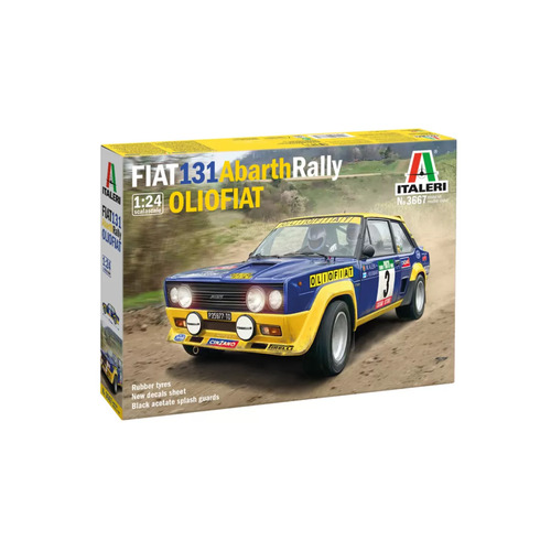 Italeri 1/24 Fiat Arbath Rally Olio Car Scaled Plastic Model Kit