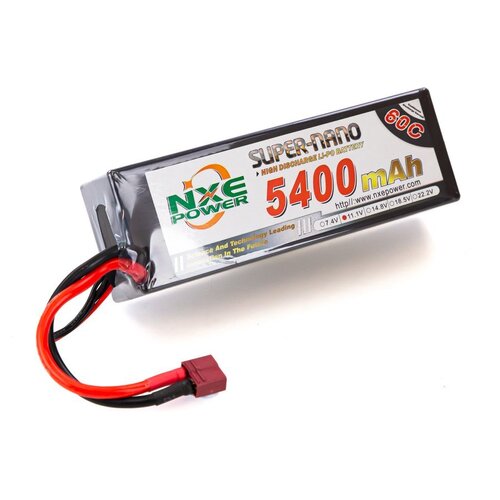 NXE 11.1V 5400Mah 60C Hard Case LIpo With Deans Plug - 5400HC603SDEAN