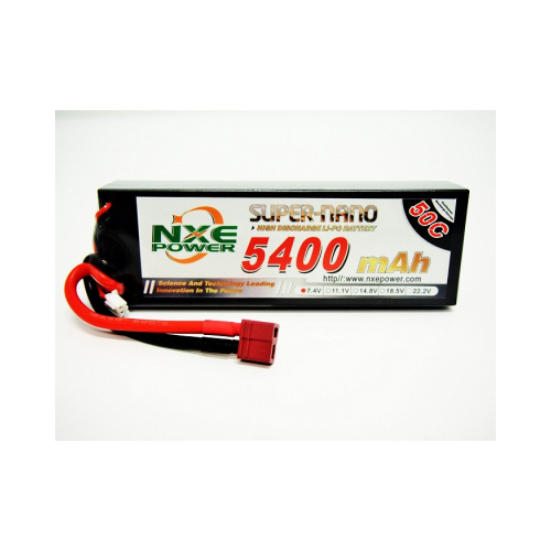 NXE 7.4v 5400Mah 50C Hard Case Lipo w/Deans - 5400HC502SDEAN