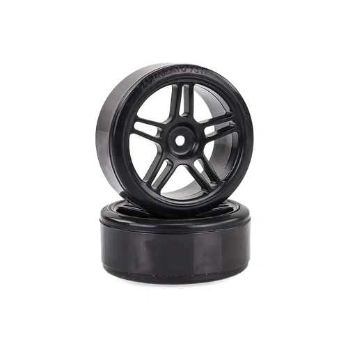 HSP 1.9" Drift Tyre on Black Rims - Wheels 2Pcs