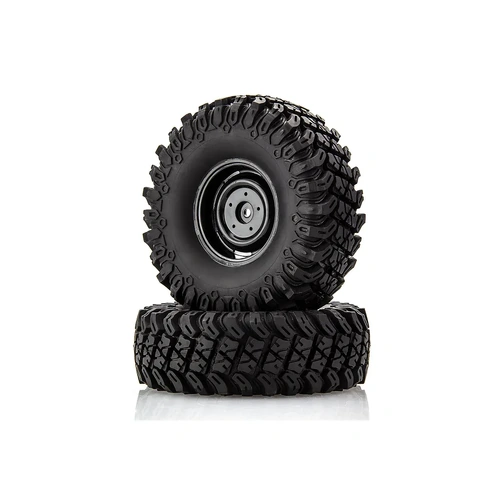 HSP 1.9" Boxer Soft Off Road Tyres on Black Dish Rims - Wheels 2Pcs
