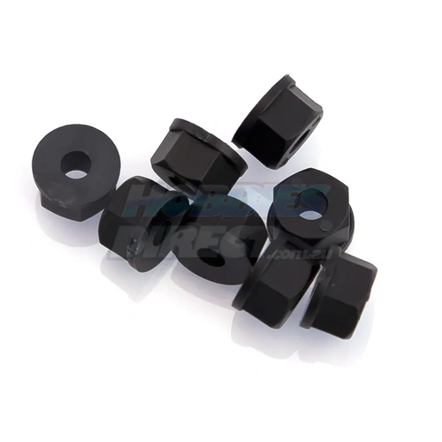 RPM Black 4mm Nyloc Nuts 8Pcs