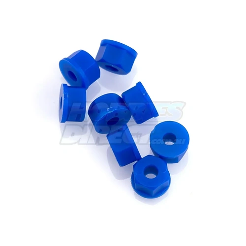 RPM Blue 4mm Nyloc Nuts 8Pcs