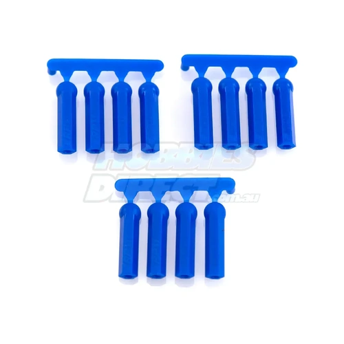 RPM Blue HPI/Losi/Associated 4.3mm Ball & 3mm/4-40 Thread Long Shank Rod Ends 12Pcs