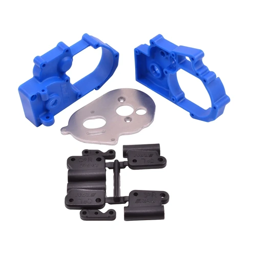 RPM Blue Slash 2WD/E-Rustler/E-Stampede/Bandit Gearbox Housing & Rear Mount Set