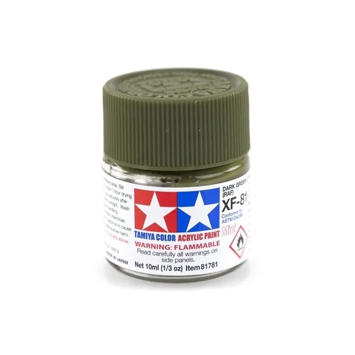 Tamiya XF-81 Dark Green 2 (RAF) Flat Acrylic Paint 10ml