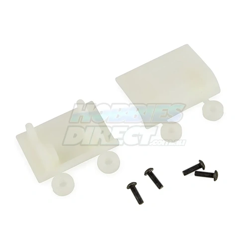 RPM Dyeable White Baja Shock Skid Plates 2Pcs