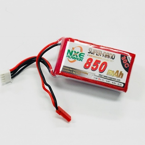 NXE 11.1V 850Mah 30C Soft Case Lipo With JST Plug - 850SC303SJST