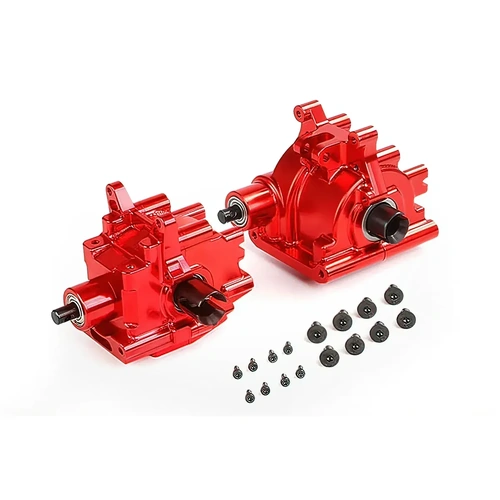 Rovan Red Aluminium Front & Rear Complete Gearbox