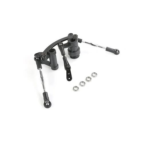Rovan Aluminium Steering Bell Crank/Drag Link Assembly - Black