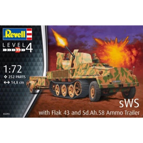 Revell 1/72 sWS With 3.7cm Flak 43 and Ammunition Trailer