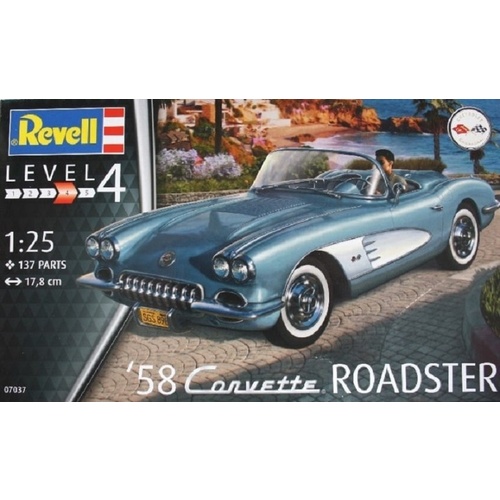 revell 58 corvette roadster 1/25