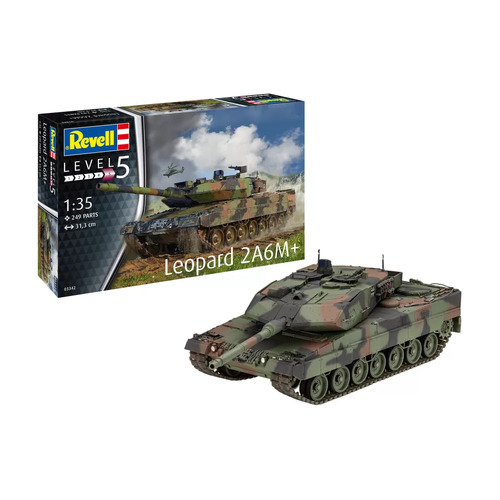 Revell 1/35 Leopard 2A6M+ Tank Scaled Plastic Model Kit