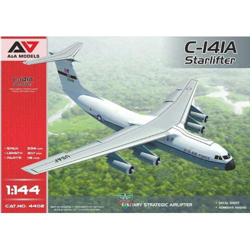 A&A Models 4402 1/144 C-141A military strategic airlifter (2 camos/Vietnam war) Plastic Model Kit