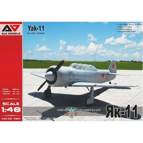 A&A Models 4801 1/48 YAK-11 Plastic Model Kit