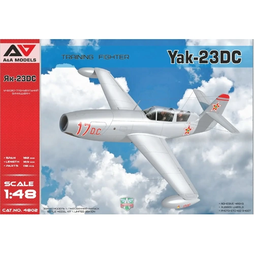 A&A Models 4802 1/48 YAK-23DC Plastic Model Kit