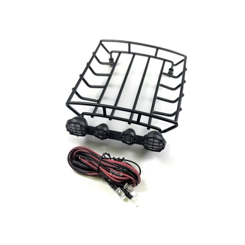 Absima Metal Luggage Rack With LED Set 130mm 1/10 Scale Accessories - AB2320139
