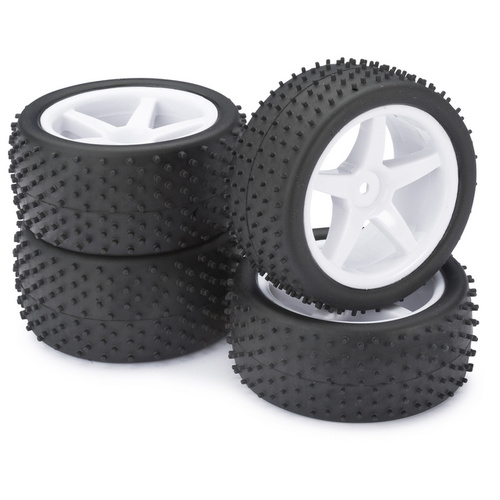 Absima Wheel Set Buggy "5-Spokes / Dirt" white 1:10 (4)