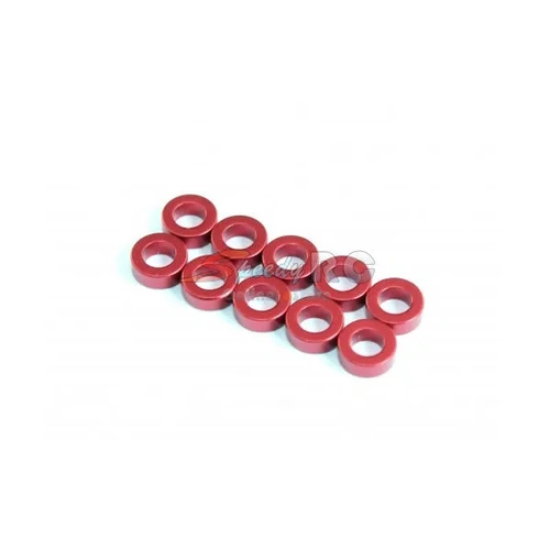 Radtec 3x5.5x0.5mm Aluminium Spacer 10 pcs Red AC-10016