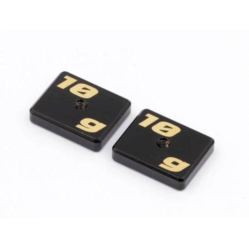 Radtec - CNC Machined Precision Balancing Chassis Weights, 10g x2, Black (AC-40002K)