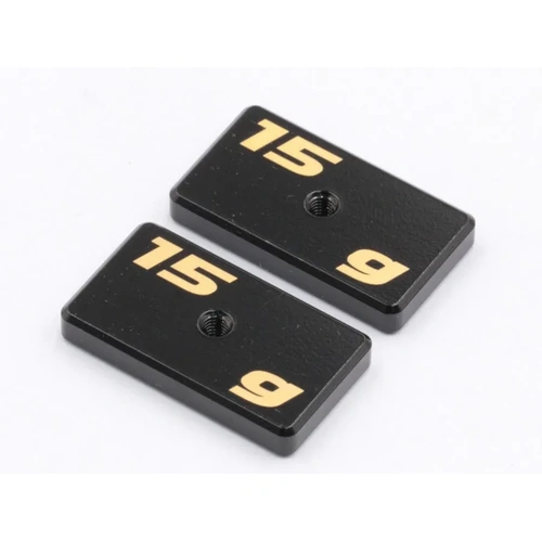 Radtec - CNC Machined Precision Balancing Chassis Weights, 15g x2, Black (AC-40003K)