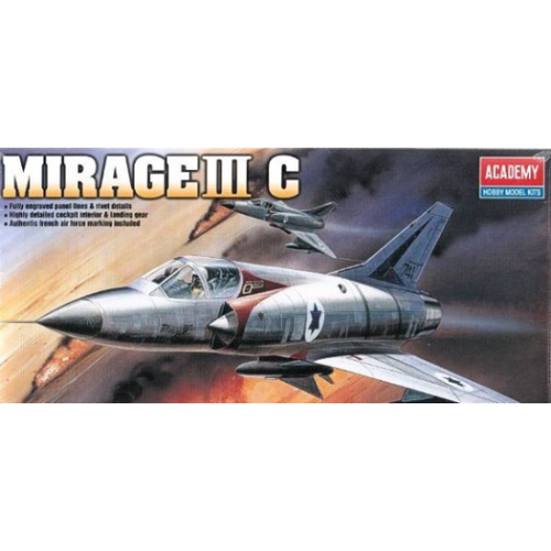 Academy 12247 1/48 Mirage III-C Fighter Plastic Model Kit *Aus Decals*