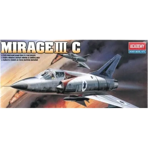 Academy 12247 1/48 Mirage III-C Fighter Plastic Model Kit *Aus Decals*