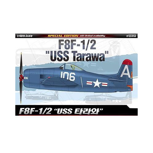 Academy 12313 1/48 F8F-1/2 "USS Tarawa" Le: Bearcat Plastic Model Kit