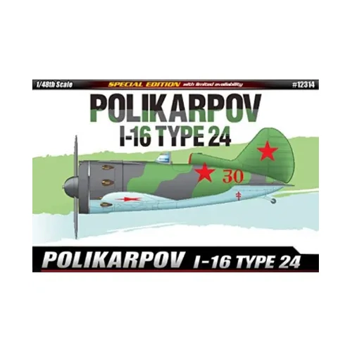 Academy 12314 1/48 Polikarpov I-16 Type 24 Le: Plastic Model Kit