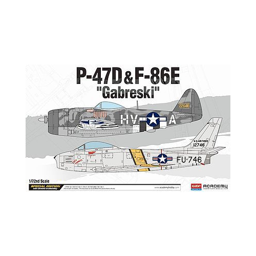 Academy 12530 1/72 P-47D & F-86E "Gabreski" Plastic Model Kit