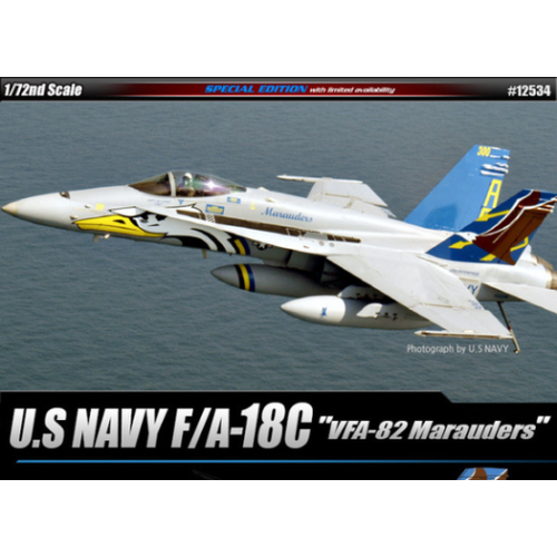 Academy 12534 1/72 F/A-18C U.S Navy VFA-82 "Marauders" Le: Hornet Plastic Model Kit