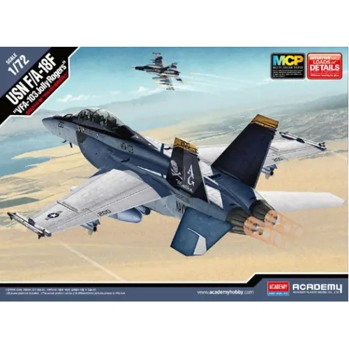 Academy 12535 1/72 USN F/A-18F "VFA-103 Jolly Rogers" MCP Hornet Plastic Model Kit