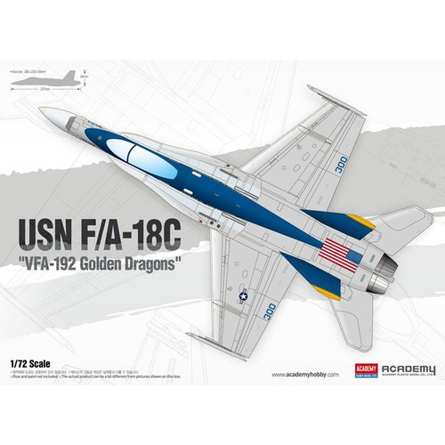 Academy 12564 1/72 USN F/A-18C "VFA-192 Golden Dragons" Plastic Model Kit