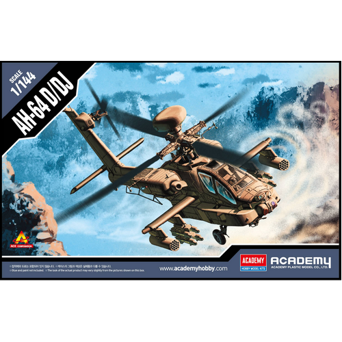 Academy 1/144 AH-64D/DJ "Longbow" Plastic Model Kit [12625]