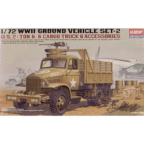 Academy 13402 1/72 Us Cargotruck & Accessory Plastic Model Kit