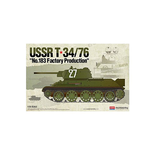 Academy 13505 1/35 USSR T-34/76 No.183 “Factory Production" Plastic Model Kit