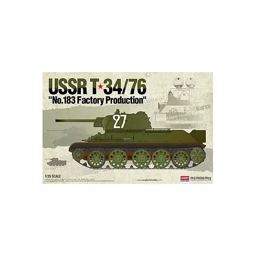 Academy 13505 1/35 USSR T-34/76 No.183 “Factory Production" Plastic Model Kit