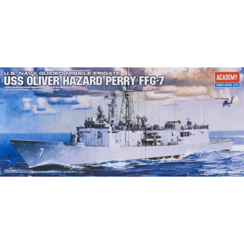 Academy 14102 1/350 USS Oliver Hazard Perry FFG-7 Plastic Model Kit *Aus Decals*