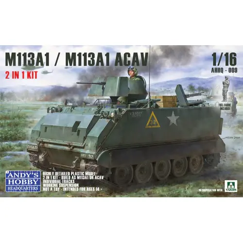 Andys Hobby Headquarters 1/16 M113A1/M113A1 ACAV Armoured Personnel Carrier 2in1 - AHHQ-009