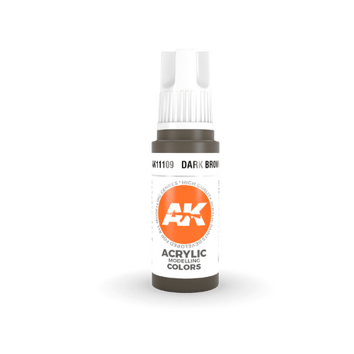 AK Interactive Dark Brown Acrylic Paint 17ml 3rd Generation