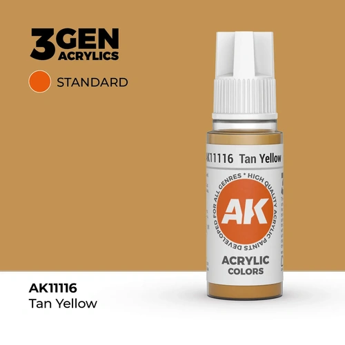 AK Interactive Tan Yellow Acrylic Paint 17ml 3rd Generation