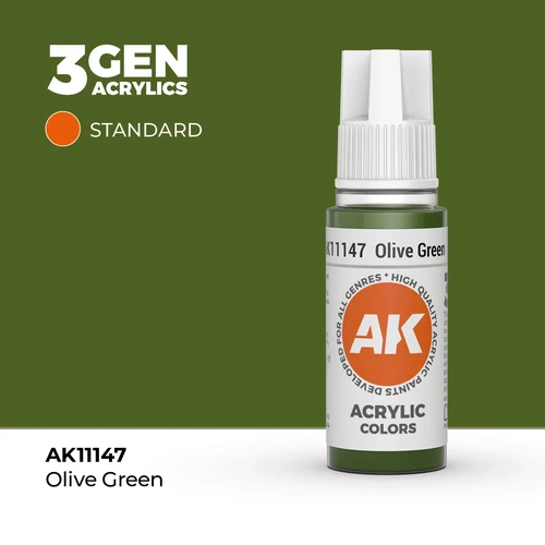 AK Interactive Olive Green Acrylic Paint 17ml 3rd Generation