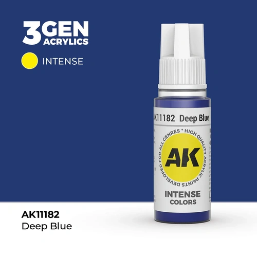AK Interactive Deep Blue Intense Acrylic Paint 17ml 3rd Generation