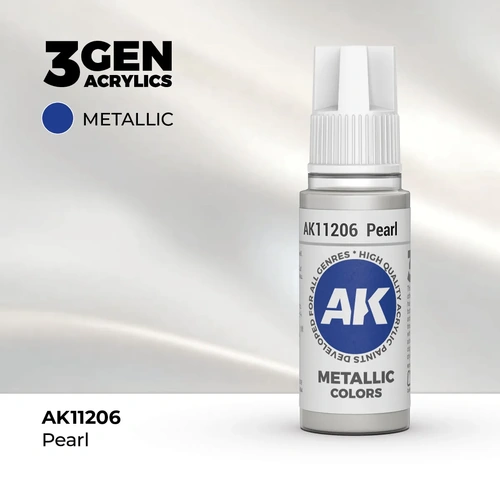 AK Interactive Pearl Metallic Acrylic Paint 17ml 3rd Generation