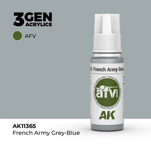 AK Interactive AFV Series: French Army Grey-Blue Acrylic Paint 17ml 3rd Generation