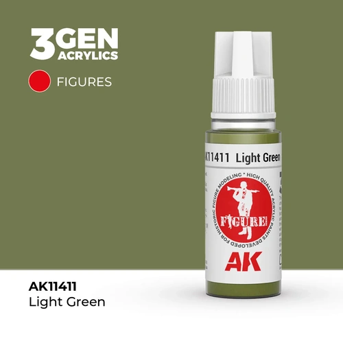 AK Interactive Figure Series: Light Green Acrylic Paint 17ml 3rd Generation